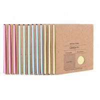 得力(deli)12本牛皮纸彩色便利贴记事贴