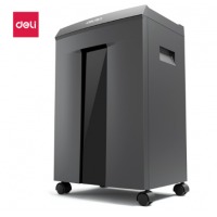 (deli)德国6级高保密大型高速办公长时间碎纸机 30L大容量文件粉碎机 碎卡碎光盘