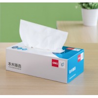 (deli)MH2130-01 擦手纸卷纸面巾纸抽取式盘式 盒装抽取式面巾纸(2层130抽)