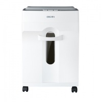 (deli) 碎纸机9920 办公家用碎纸机 静音粉碎机大功率 白色