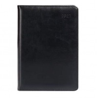 (deli)博文2021年历本 笔记本 日程本 PU皮记事本一天一页效率手册