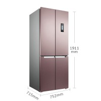博世（BOSCH） 452升 变频混冷无霜 十字对开门多门冰箱 零度保鲜（玫瑰金）BCD-