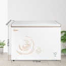 美的(Midea)301升 商用冰柜 卧式冰箱 冷藏冷冻转换柜 大冷冻变温冷柜(白色)BD/BC-301KM(E)