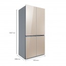 康佳（KONKA）458升 十字对开双开门冰箱 电脑温控 静音保鲜 玻璃面板 超薄机身 BCD-458EBX4S