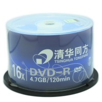 清华同方 光盘 刻录碟片 丝羽DVD-R(50片装)A级 不可擦写 丝羽DVD-R16X(