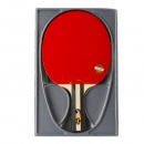 红双喜（DHS）三星乒乓球拍横拍双面反胶T3002单拍5层纯木底板配粘性套胶 攻守平衡