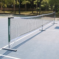 天龙铁镀锌网球架6.7米长/1米高加厚球网室内室外可拆卸儿童短网
