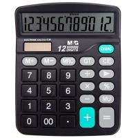 晨光(M&G)文具双电源计算器 太阳能桌面计算机12位大屏幕计算器 办公用品 单个装ADG