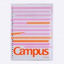国誉（KOKUYO）Campus活页纸便携袋 彩色贴纸 B5/30张（7mm横线*31行） 紫色WCN-CLL1330