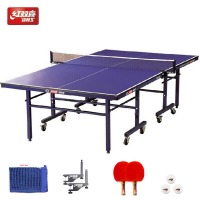红双喜（DHS）乒乓球桌T2123室内乒乓球台训练比赛用乒乓球案子