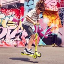 酷骑（COOGHI）儿童滑板车可折叠可降便携酷奇儿童车3-10岁高度可调节 V1 经典款 酷骑绿