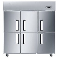 海尔（Haier）商用厨房冰柜1500升 全冷藏冷冻双温冰箱 不锈钢橱柜冷柜SLB-150
