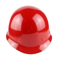 汉盾（HANDUN）HD-HT01 圆盔式玻璃钢安全帽 电力旋钮式帽衬 红色