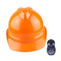 汉盾 HD-HT12 V型ABS透气型近电报警安全帽（带透气孔，旋转式帽衬，Y型下颚带） 橙色