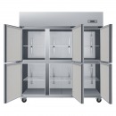 海尔（Haier）商用厨房冰柜1500升 全冷藏冷冻双温冰箱 不锈钢橱柜冷柜SLB-1500C3D3