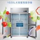 海尔（Haier）商用厨房冰柜890升 全冷冻风循环冰箱  保鲜不锈钢橱柜冷柜SLB-1020D4