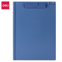 得力（deli）9253 实色塑料书写板夹A4 蓝色