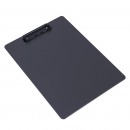 得力(deli)A4书写板夹 金属强力夹塑料文件夹 多功能写字垫板 办公用品64502灰色