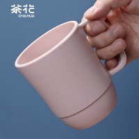 茶花 漱口杯簌 刷牙杯子 牙刷杯牙缸 洗漱杯 1只装 粉色 054001