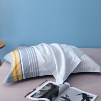 水星家纺抗菌升级纯棉枕套一对枕头套单人北欧风枕头罩 48cm×74cm简几