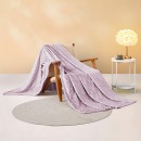 罗莱家纺超柔床品毯子毛毯A类空调毯吸湿抗菌科技绒毯 紫180*200cm