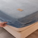 恒源祥牛奶绒床笠单件隔脏加厚床罩单人纯色床套床单 150*200cm